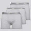 Kit Cueca Boxer Lupo Basic Algodão com Elastano - 3 Unidades CINZA