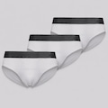 Kit Cueca Lupo Slip Algodão com Elastano - 3 Unidades PRETO