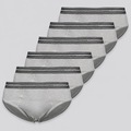 Kit Cueca Lupo Slip - 6 Unidades CINZA