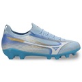 Chuteira de Campo Masculina Mizuno Alpha Club MD AZUL/BRANCO