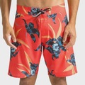 Bermuda Volcom Água Polly Floral Masculina LARANJA