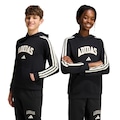 Blusão de Moletom om Capuz adidas Estampado Universitário Codes Infantil PRETO