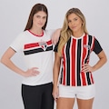 Kit Camisa do São Paulo Change e Stencil Feminina - 2 Unidades BRANCO