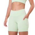 Bermuda Authen Essential Run Stamina 3 Bolsos 15cm Feminina VERDE