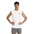 Camiseta Regata Masculina adidas Work Out Essentials Feelready OFF WHITE