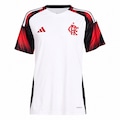 Camisa do Flamengo II 25/26 adidas Feminina BRANCO/VERMELHO