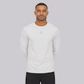 Camisa Térmica Umbro Diamond Touch Manga Longa UV50+ Masculina BRANCO