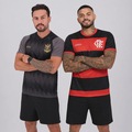 Kit Camisa do Flamengo Emoção e Energia - 2 Unidades PRETO