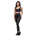 Calça Legging Dellas Fit Leg Zero Transparência Cintura Alta Academia - Feminina PRETO