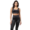 Conjunto Fitness Top com Bojo + Calça Legging de Compressão Dellas Fit -  Feminino PRETO