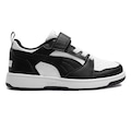 Tênis Infantil Puma Rebound V6 PRETO/BRANCO