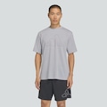 Camiseta adidas Logtipo Workout Essentials Feelready Masculina CINZA CLARO