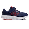 Tênis Infantil New Balance 520 V9 Velcro AZUL ESC/VERMELHO