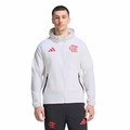Jaqueta Corta Vento Flamengo Tiro Travel adidas Masculina BRANCO/VERMELHO