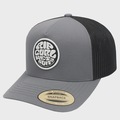 Boné Masculino Rip Curl Wetsuit Icon Trucker Black Grey Importado - Aba Curva PRETO