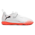 Chuteira Society Infantil Puma Future 8 Play TT BRANCO/CORAL