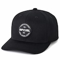 Boné Masculino Rip Curl Stapler 2.0 Black Aba Curva PRETO
