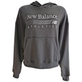 Blusão de Moletom New Balance Trackside Feminino CINZA ESCURO/BRANCO