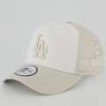 Boné New Era Los Angeles Dodgers 940AF League Essential Trucker MLB Aba Curva BEGE