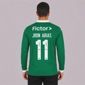 Camisa do Palmeiras I 25/26  Manga Longa com Patrocínio 11 Jhon Arias Puma Masculina VERDE