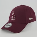 Boné Unissex New Era Los Angeles Dodgers 940 Team Outline MLB Aba Curva VERMELHO/VINHO