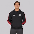 Blusão de Moletom do Flamengo adidas DNA Masculino PRETO