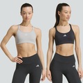 Kit 2 Tops adidas Optime Essentials Suporte Leve Feminino PRETO