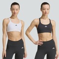 Kit 2 Tops adidas Optime Essentials Suporte Leve Feminino PRETO