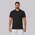 Camisa Polo Flamengo Raça Rubro-Negra Legado Masculina PRETO