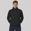 Blusão de Moletom Champion Quarter Zip Mini Script Logo Masculino PRETO