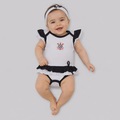 Body do Corinthians com Tiara Infantil BRANCO