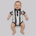 Body Polo do Corinthians Listra Pinceladas Infantil BRANCO