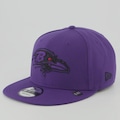 Boné Unissex New Era Baltimore Ravens 950 NFL Brasil Game 2026 Aba Reta ROXO