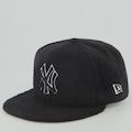 Boné Unissex New Era New York Yankees 5950 MLB Aba Reta PRETO