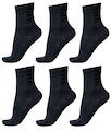 Kit 6 Pares de Meia Cano Médio HUPI Fun Poliamida Corrida Tamanho 36-42 Adulto PRETO