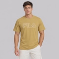 Camiseta Fila Regular Letter Outline Masculina BEGE