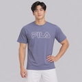 Camiseta Fila Regular Letter Outline Basic Masculina AZUL ESCURO