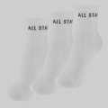 Kit 3 Pares de Meia Cano Médio Converse Unissex BRANCO