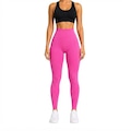 Calça Legging Feminina NFOX Canelada Fitness Empina Bumbum Academia ROSA