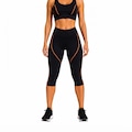 Conjunto Corsário Fitness Feminino NFOX Capri e Top Cropped para Academia Ciclismo Yoga LARANJA