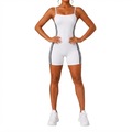 Macaquinho Fitness NFOX Listras Laterais Feminino Curto Academia Ioga BRANCO