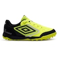 Opção de cor PRETO/VERDE de Chuteira Society Adulto Umbro Pro Challenge Uptake
