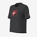Camiseta Fila Like A Pro Graphic Run Feminina PRETO