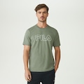 Camiseta Fila Regular Letter Outline Masculina VERDE