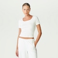Camiseta Fila Essentials Rib Feminina OFF WHITE