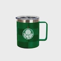 Caneca Térmica Palmeiras Allmix com Tampa - 360ml VERDE