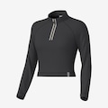 Blusão Manga Longa Fila Cropped Life Ribbed III Feminina PRETO