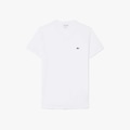 Camiseta Lacoste Pima Leve com Gola V BRANCO