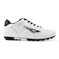 Chuteira Society Adulto Diavolo Classic Traction Couro BRANCO/PRETO