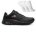 Tênis Masculino Mormaii Original + 3 Pares de Meias PRETO/OURO